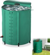 Froadp 380 litres réservoir d'eau de pluie pliable réservoir d'eau de pluie réservoir d'eau de pluie Résistant aux UV et aux intempéries Avec protection anti-débordement et graduation sur le côté Compact pour le jardin, le balcon, le camping Vert