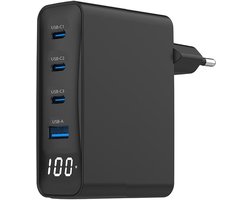 Gembird 4-Poorts 100W GaN USB PD Snellader - LCD Display - Universele Compatibiliteit