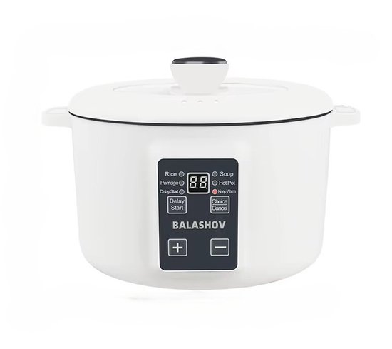 Rijstkoker – Multicooker – Hotpot – Warmhouder – Hotpot Electrisch – Soepketel – Slowcooker – Soepmaker – Stoomkoker – Elektrische Rijstpot 3.5L – Digitale Rijstkoker – Antiaanbak Binnenpan – 220V – Compact Keukenapparaat voor Thuis
