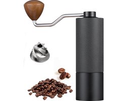 Manuele Koffiemolen - RVS Conische Braam - Verstelbare Maalgraad | - offee grinder - koffiebonen grinde - Geschikt voor Espresso & Filterkoffie - Zwart