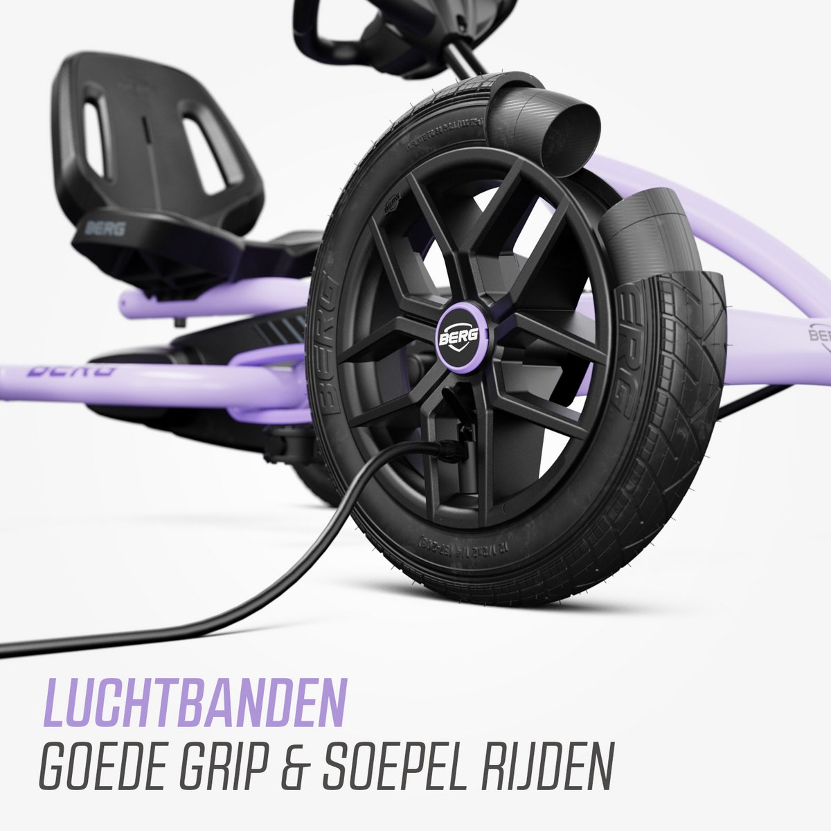 BERG Buddy Purple Skelter - 3+ Jaar - Verstelbare Stoel- Vrijloopautomaat - Paars — afbeelding 6