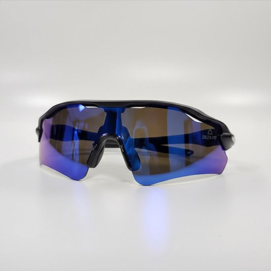 Delta Fit Hardloop Zonnebril - UV-bescherming - Zwart met Blauwe Glazen - Inclusief Case van Delta — afbeelding 5