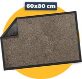Paillasson intérieur marche à sec - 60 x 80 cm - Beige - Matériaux 100% recyclés - Fabriqué en België - Paillassons Pasper