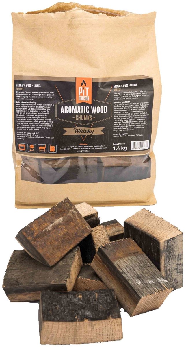 Pitmaster Smoking Chunks – Rookhout Aromatic Wood 1,2 kg