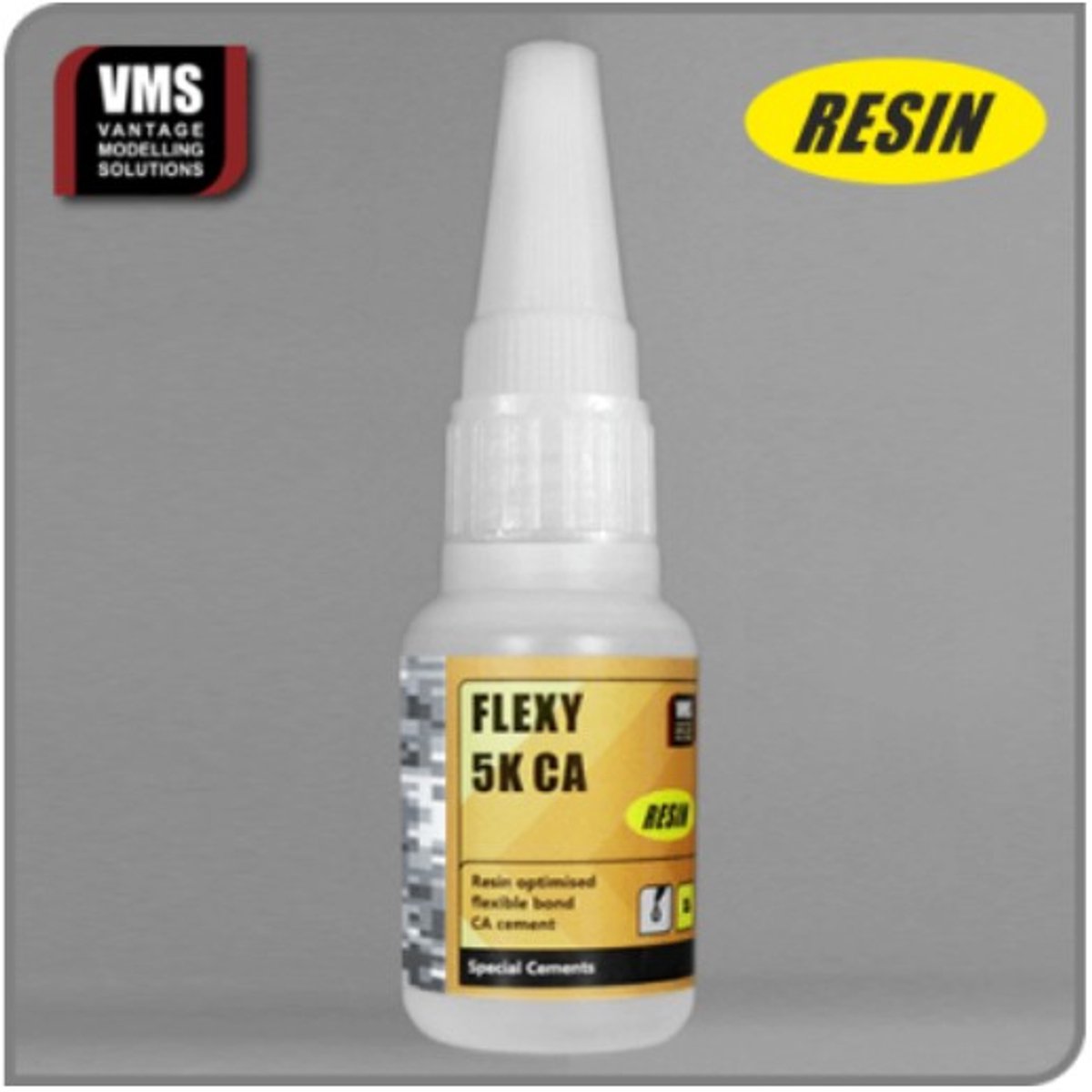 VMS Flexy 5K CA Contact Adhesive – Modelbouwlijm voor Resin & 3D-onderdelen – Sterke Flexibele CA-Hechting - VMS 704