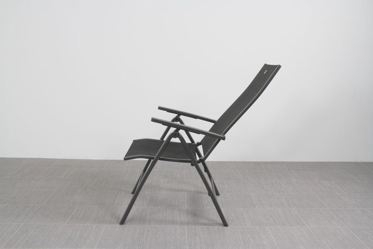 Hartman Lot de 6 chaises de jardin réglables en aluminium Roma