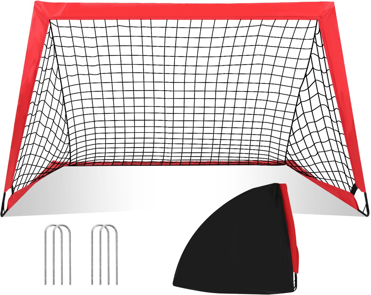 Opklapbaar kindervoetbaldoel 120 x 90 x 90 cm Gemakkelijk mee te nemen voetbaldoel inclusief tas
