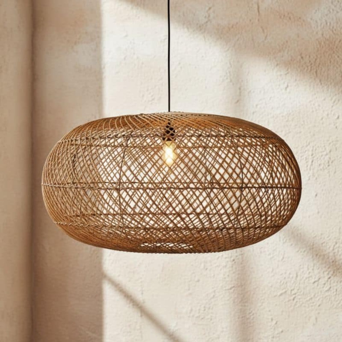 Rotan hanglamp Liv XL -Ø80cm- Ronde rotan hanglamp - 4Shine