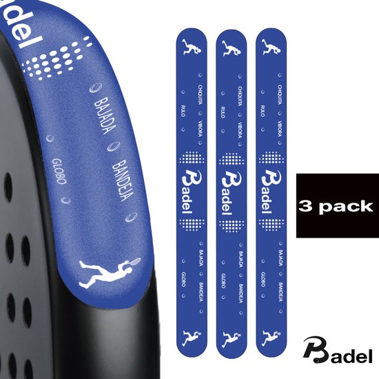 Badel® Padel Protector Sticker – 3 Stuks – Lichtgewicht Frame Bescherming – Geen Invloed op Balans Badel® Padel Protector Sticker – 3 Stuks – Lichtgewicht Frame Bescherming – Geen Invloed op Balans