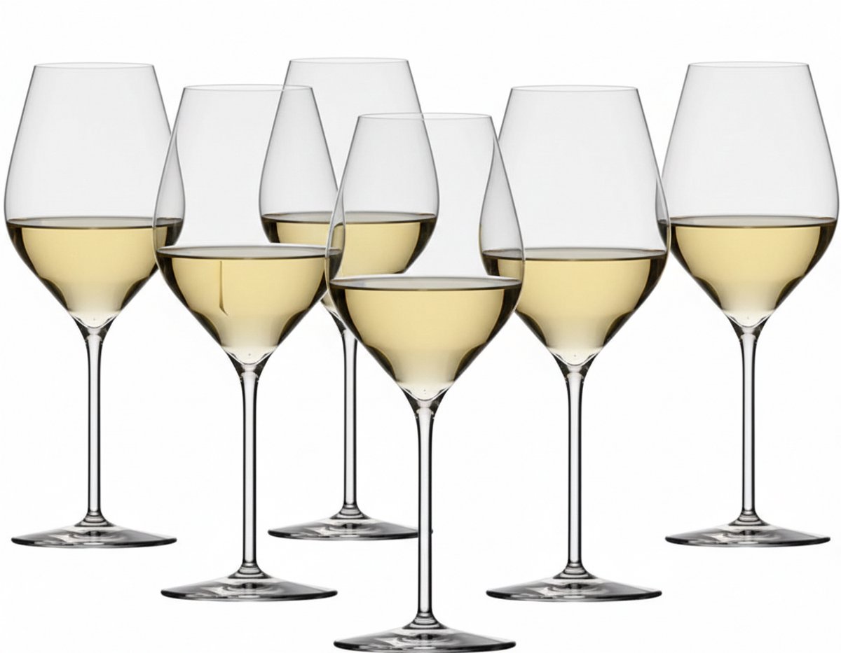 Lehmann - Witte Wijnglazen Absolus - 38cl - 6 stuks wijnglazen set - Hoogwaardig loodvrij kristalglas