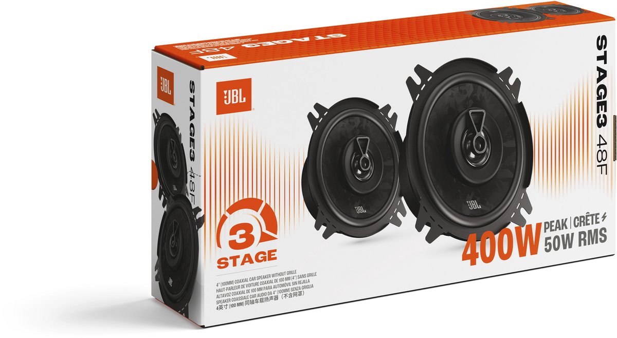 JBL Stage3 48F Autospeakers – 4 inch Coaxiaal – 50W RMS – 400W Piekvermogen – 4 Ohm – foto 8