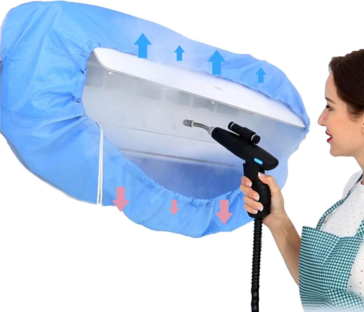 Gigicial Mini Split Reinigingszak - Airco Reinigingsset - Waterdicht En Voxtwerend - 1 Stuk - Voor Mini Split Airconditioner Blauw