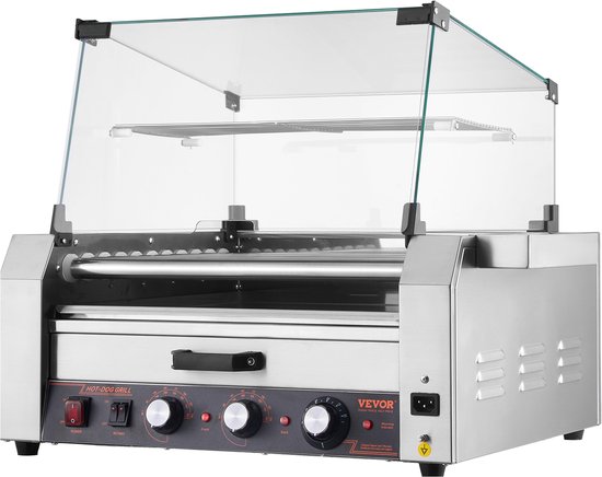 VEVOR 11 Rolls Hotdogs Elektrische Grill Roller Grill Worst Grill Broodjeswarmer 2400W — afbeelding 2