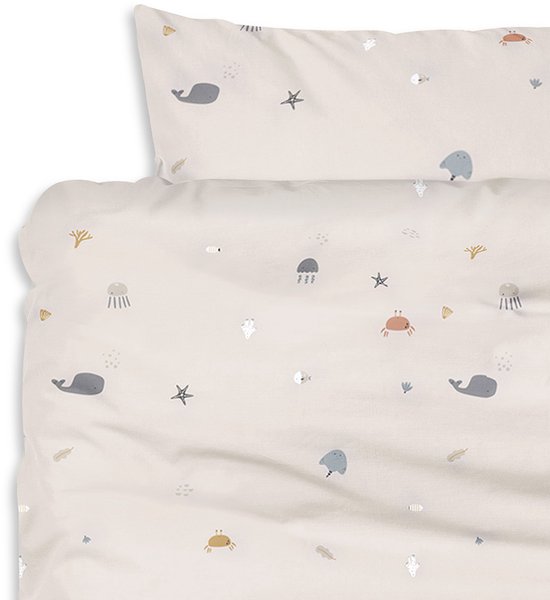 Petite Amélie Dekbedovertrekset - 120x150 cm - Biologisch Katoen - Sea Life van Merkloos — afbeelding 4