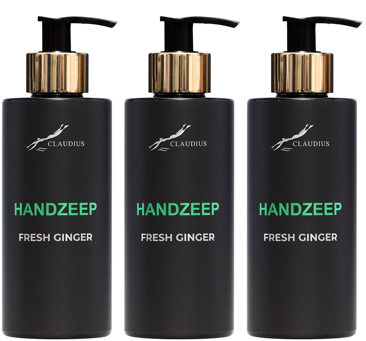 Handzeep Fresh Ginger 300 ml - gouden pomp - 3 stuks