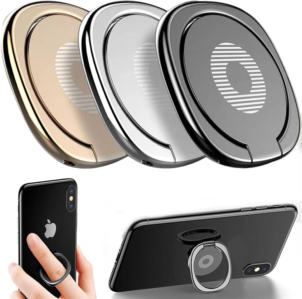 Mobiele Telefoon Ringhouder 360° Rotatie - Universele Ring Houder - Vinger Ringstandaard