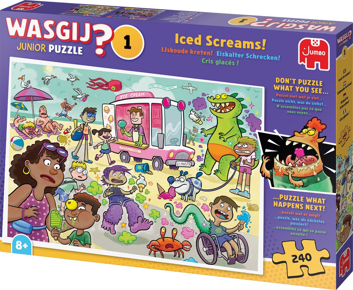 Wasgij Junior - IJskoude kreten! - 240 stukjes - Legpuzzel voor kinderen — afbeelding 3
