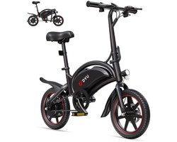 DYU D3F(S) - Elektrische fiets - Elektrische stadsfietsen - 16 inch - 36V 10AH - Met trapondersteuning - Schokabsorptie - elektrische vouwfiets