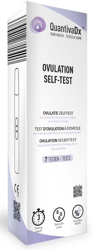 QuantivaDx Ovulatietest - 7 LH Zelftesten voor Vruchtbare dagen