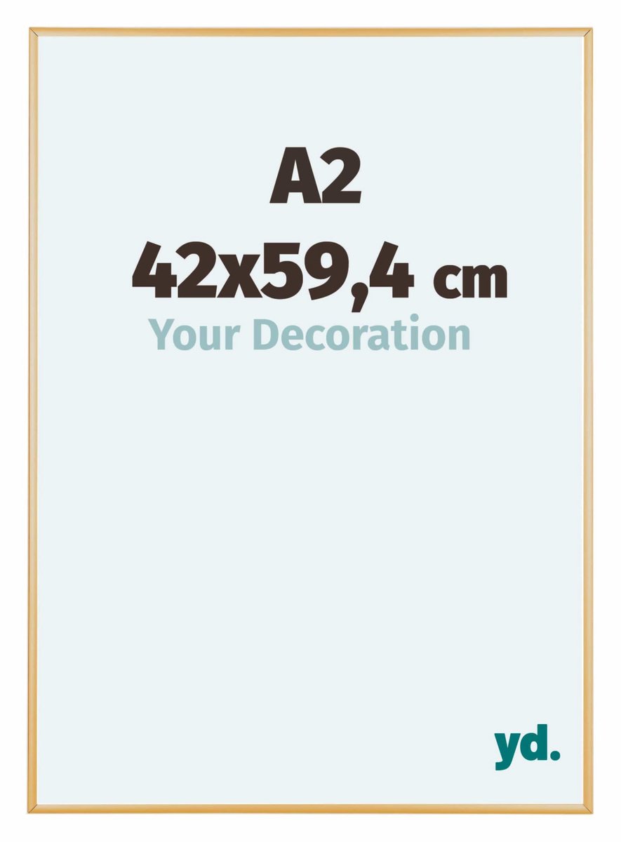 yd. Your Decoration - Fotolijst A2 42x59,4 cm - Aluminium - Goud Vintage - Kent
