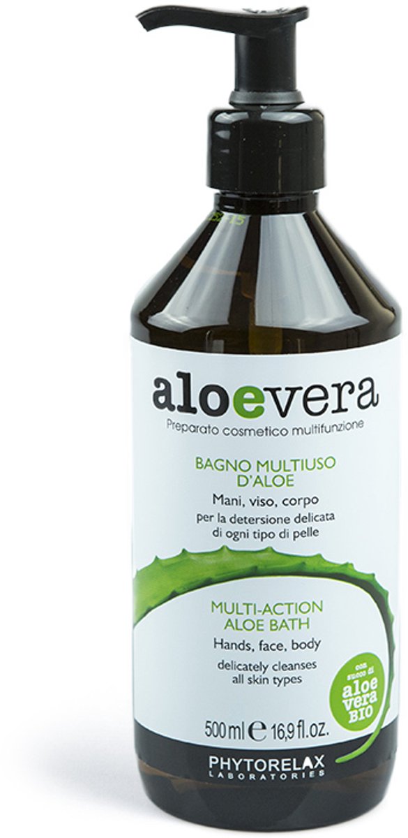 Phytorelax Aloe Vera – Multi-Action Aloe Bath – Hand/Face/Body – Vegan met Biologische Aloë Vera – Milde Reiniging – 500ml
