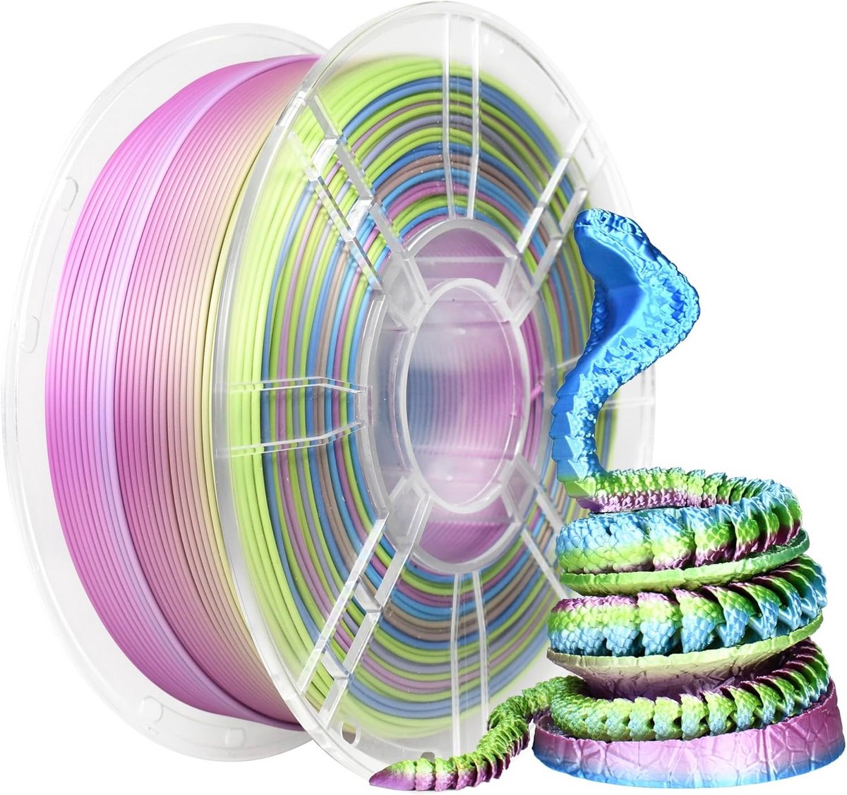 Driekleurig Zijde PLA+ Filament 1.75mm - Hoogglans 3D Printer Materiaal