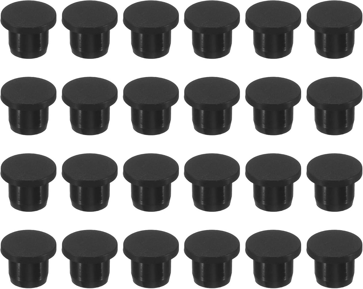 Glazen Tafel Bumpers - Zwarte Rubberen Meubel Buffers met Pin - Antislip en Schokabsorberend - Zachte Siliconen Beschermers - 24 stuks - van Imperatoris