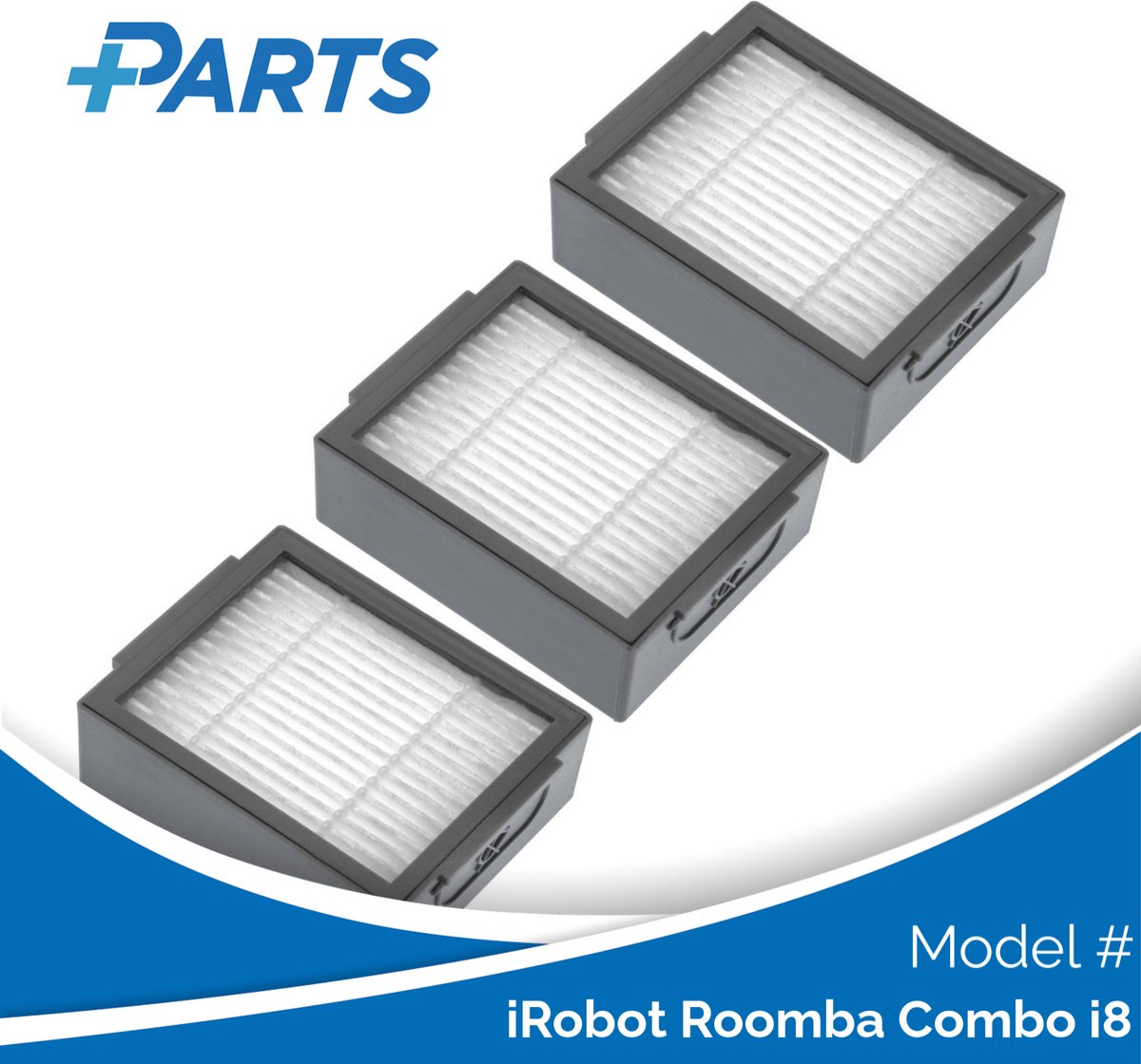 iRobot Roomba Combo i8 Filters (3 Stuks, Plus.Parts® alternatief voor 4624876)