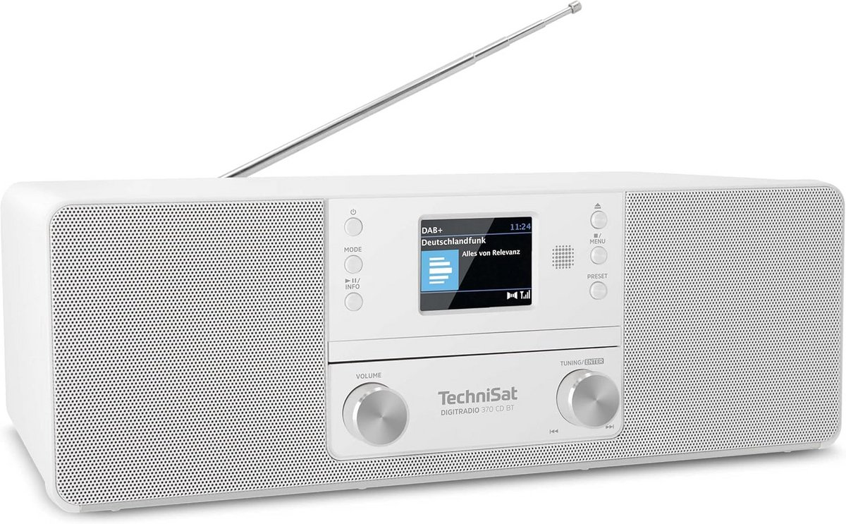 Digitale Radio met CD-speler en Bluetooth - MP3 Weergave - Wit