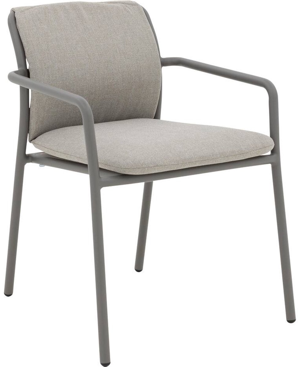 Goossens Stoel Bibione - Buitenstof - bruin - 59 x 76 x 65 cm