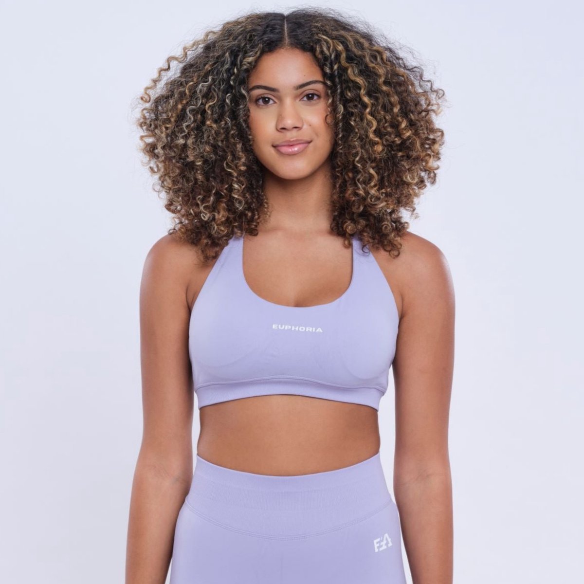 Euphoria Sport BH - Sportkleding Dames - Zonder Beugel - Uitneembare Pads - Vochtafvoerend - Pastel Violet - Maat S