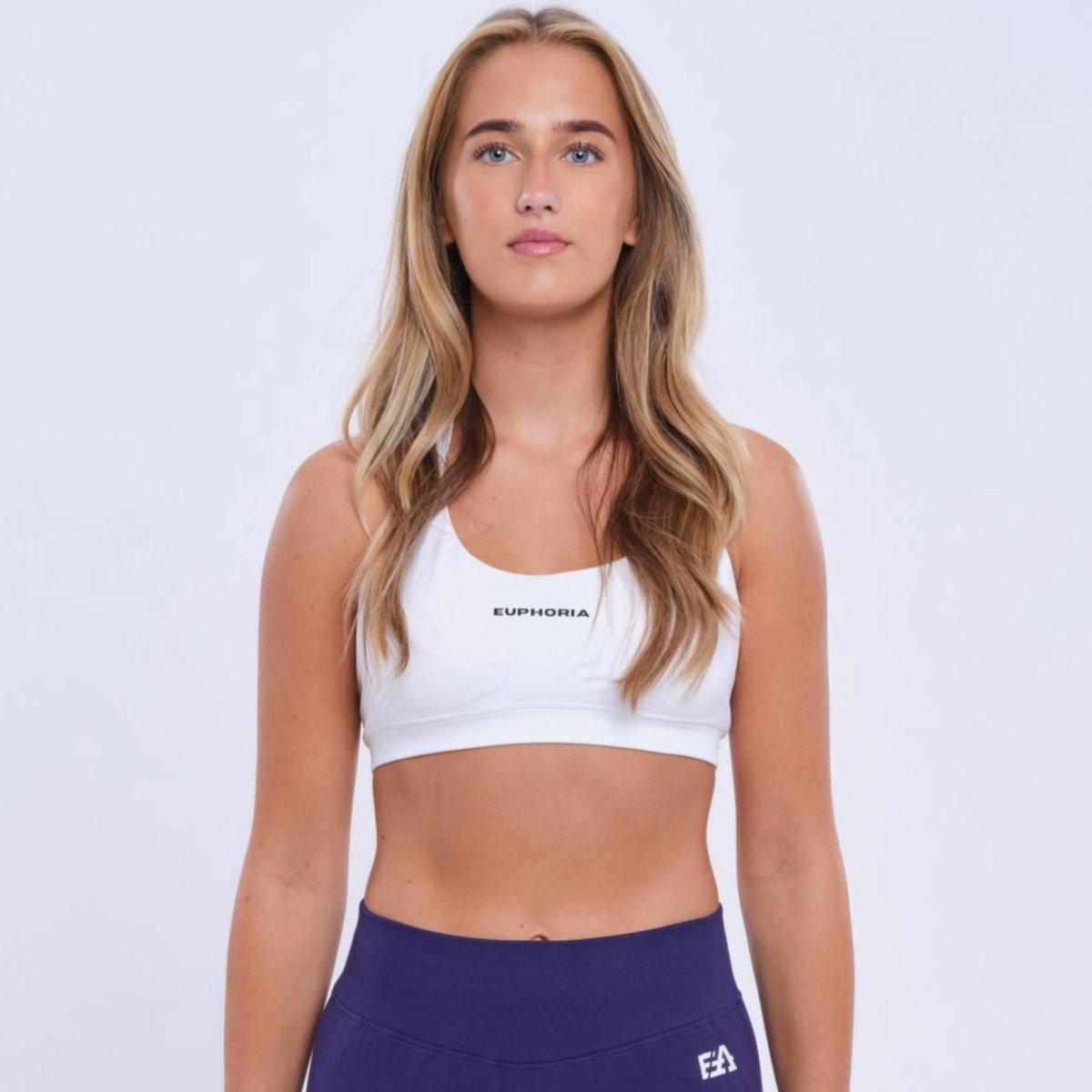 Euphoria Sport BH - Sportkleding Dames - Zonder Beugel - Uitneembare Pads - Vochtafvoerend - Wit - Maat S
