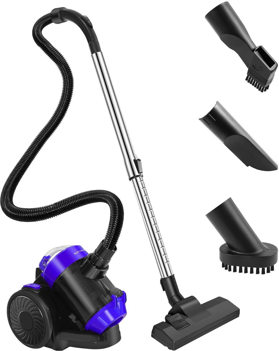 Premium - Stofzuiger - Krachtige motor - Grote stoftank - Lijnrecycling - Vloertypes - 4 in 1 stofzuiger, 1000 W motor, 1,5 liter capaciteit - Geschikt voor alle vloertypes