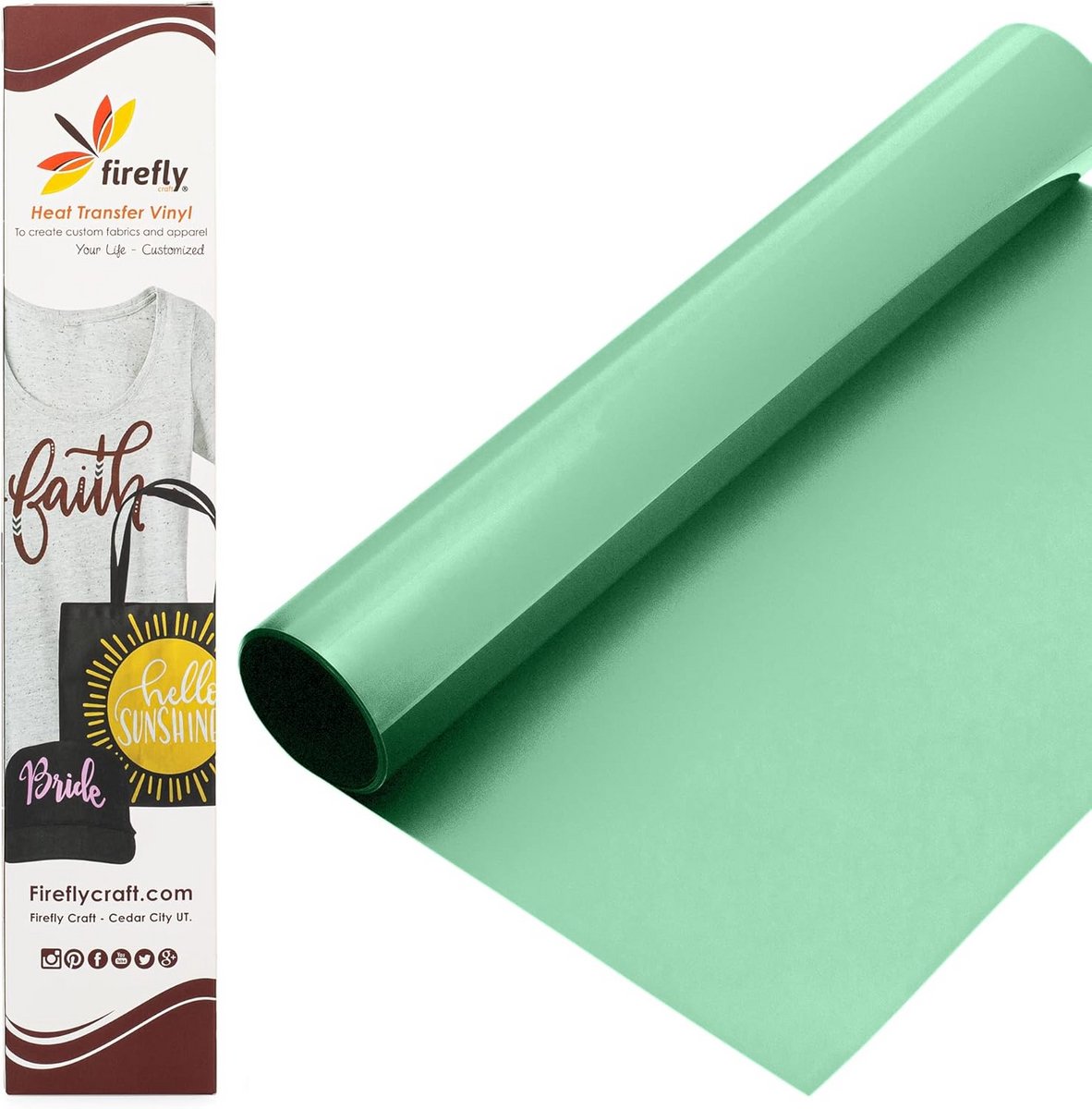 Warmteoverdrachtvinyl Mintgroen voor Strijken op Kleding - 3 Stuks 30x50 cm