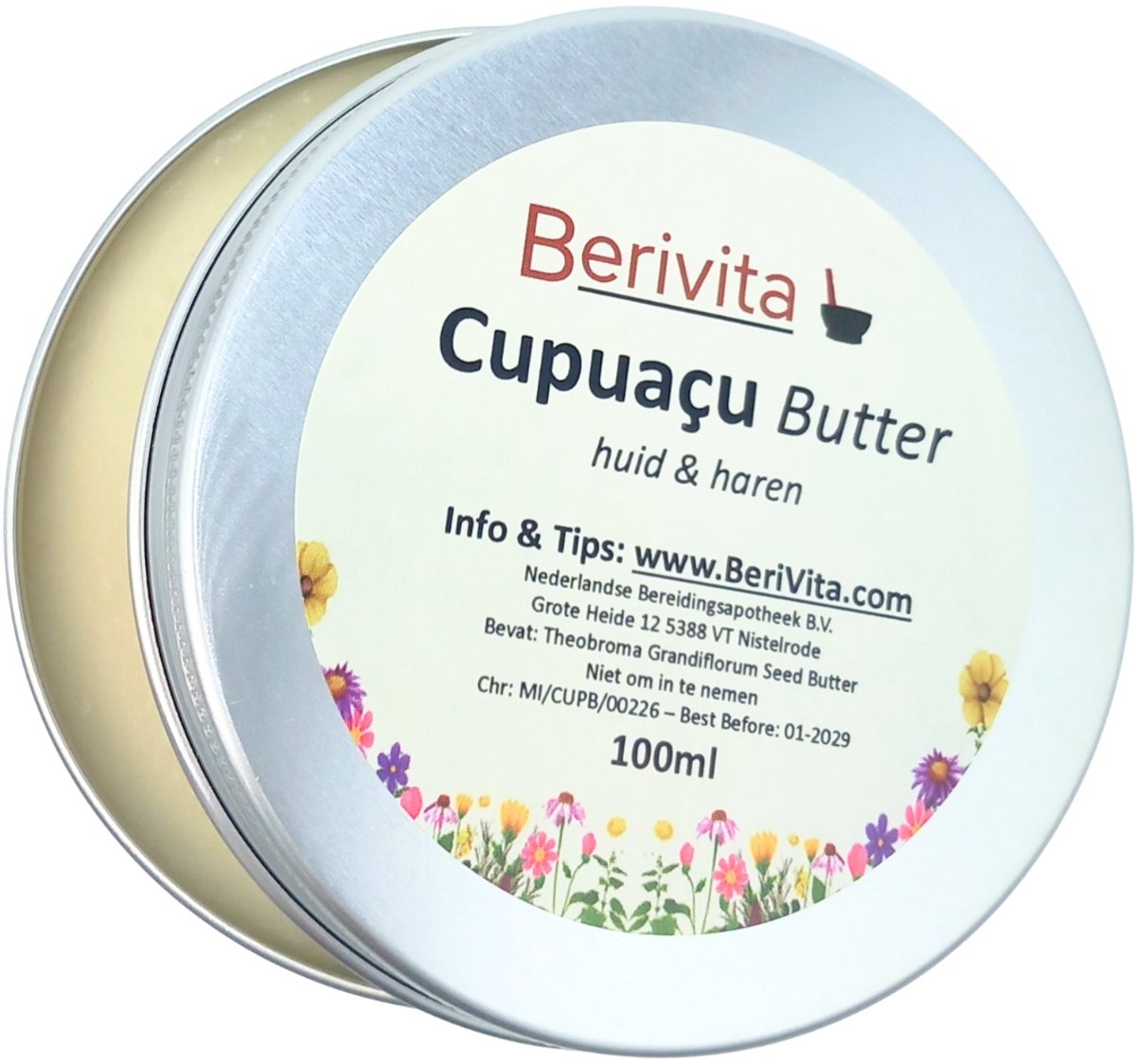 Cupuacu Butter 100ml - Ongeraffineerd - Pure, Onbewerkte Cupuacu Boter - Huid & Haren