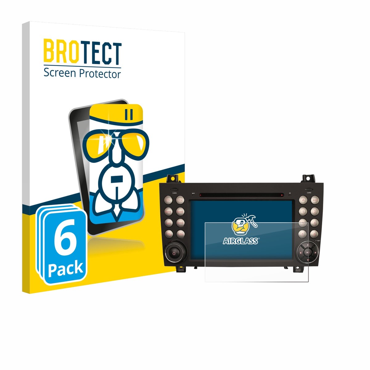 Screenprotector 6 Stuks voor Erisin ES8940S 7" Beschermglas transparant