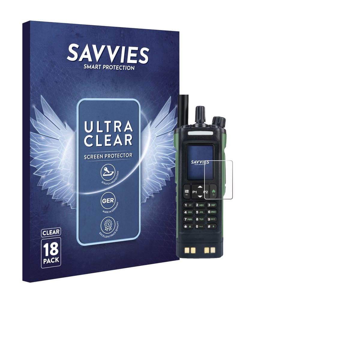 Savvies - Screenprotector voor Baofeng DM-32 - Folie Beschermfolie transparant 18 Stuks