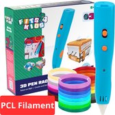 Fits4Kids® Draadloze 3D Pen Met PCL Filament - Starterspakket - Lage Temperatuur - Speelgoed 6 7 8 9 10 Jaar - Knutselen Jongens en Meisjes - Blauw