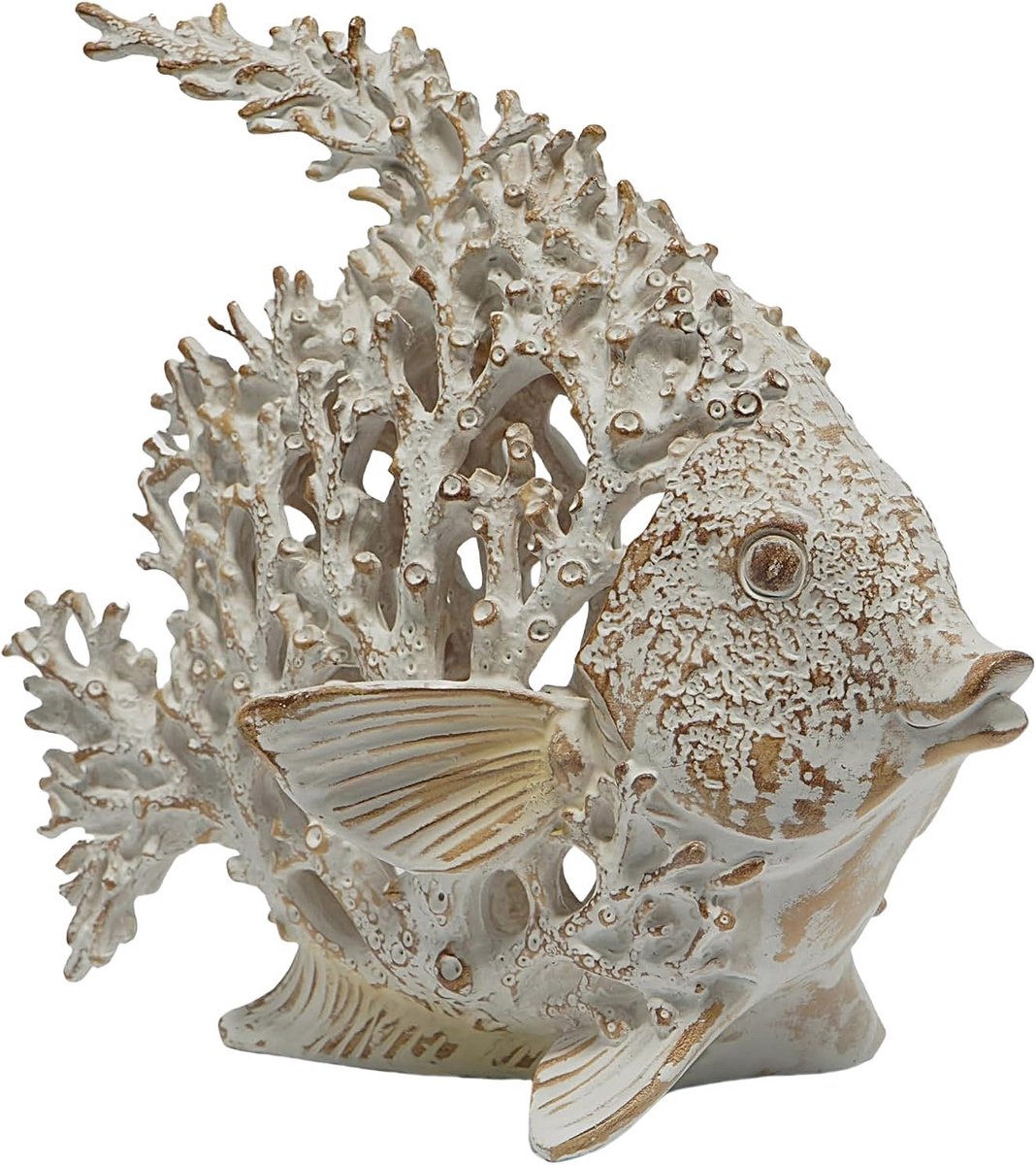 Decoratieve Koraalrif Vis Beeldje voor Tafel of Plank - Kust & Strand Stijl