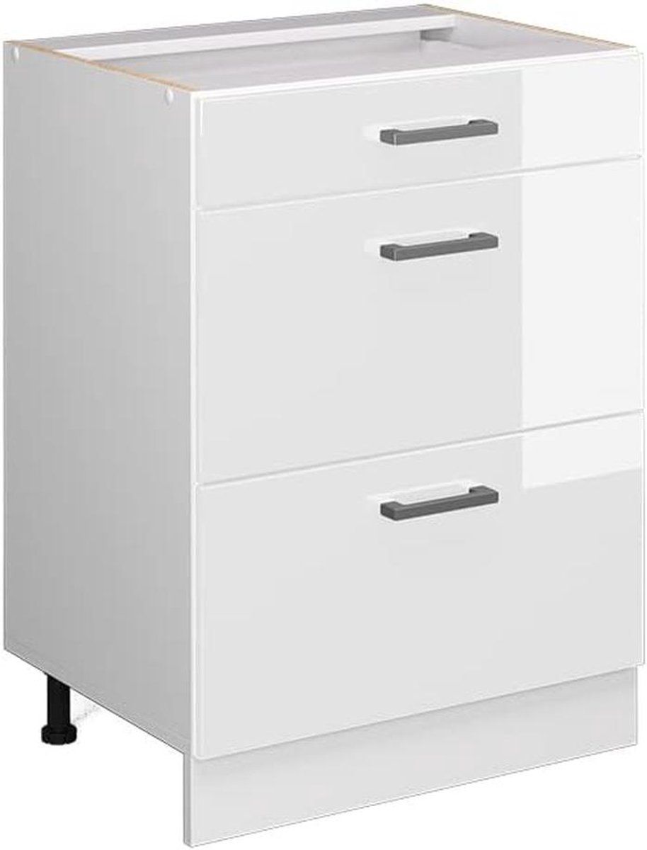 60 cm ladeonderkast R-Line - Moderne keukenladekast met 3 laden