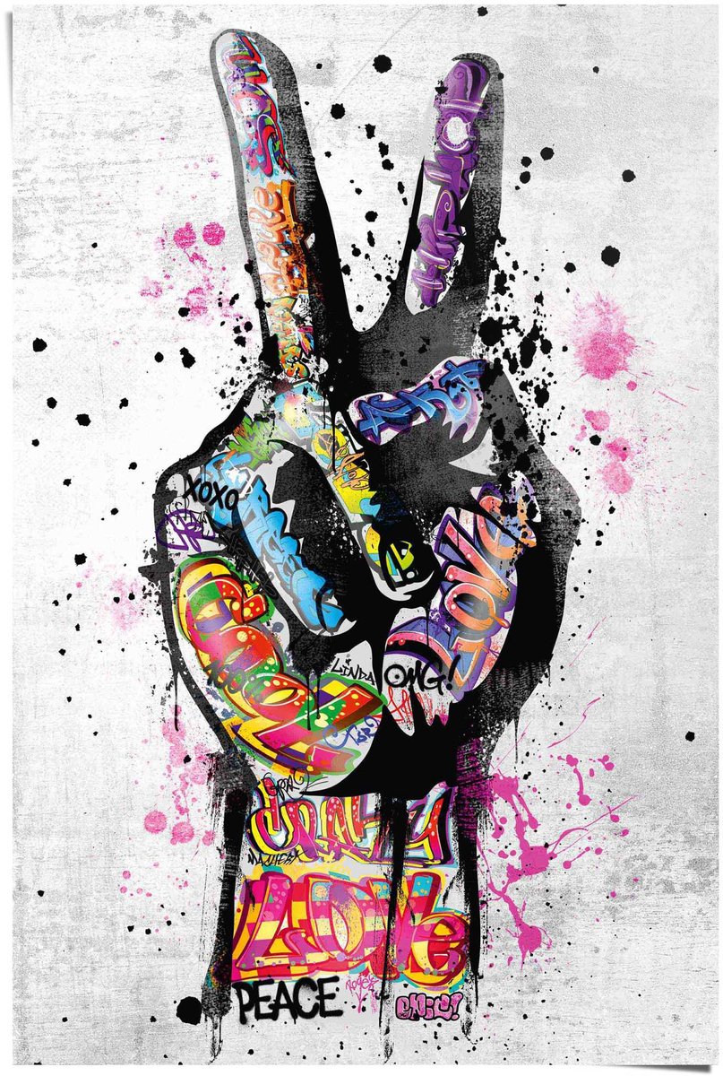 Poster Peace - 91,5 x 61 - Papier - REINDERS