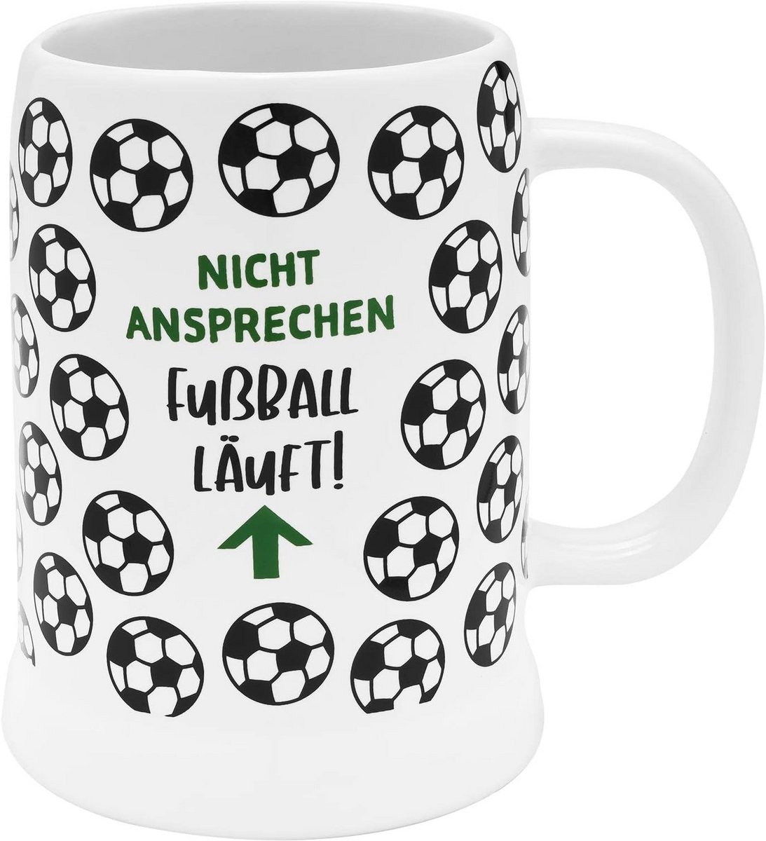 Grote Steengoed Bierpul 60cl met Voetbalmotief in Geschenkdoos