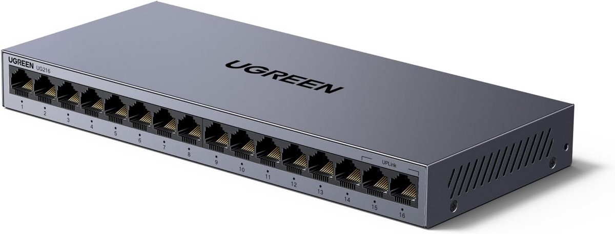 16 Poorts Gigabit Netwerk Switch - Plug & Play Snelheid tot 1000Mbps