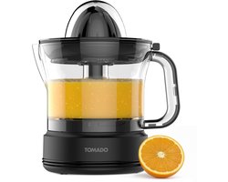 Tomado TJC4003B Citruspers - Elektrische citruspers - Citroenpers - Sinaasappelpers - Inclusief 2 perskegels - 700 ml - Instelbaar pulpfilter