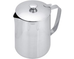 Roestvrijstalen melkopschuimkan 250-2000ml met deksel voor latte en cappuccino