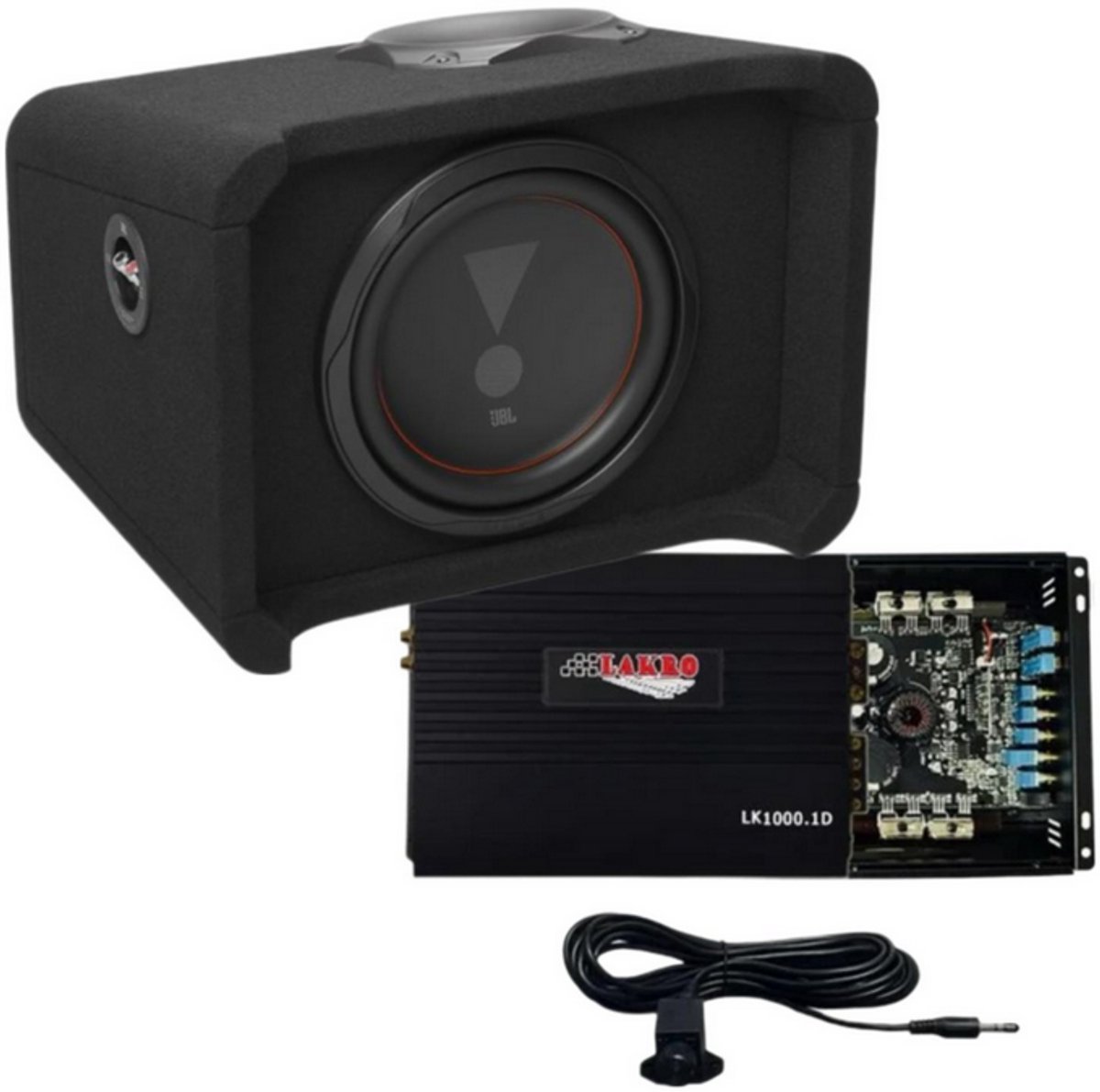 lakro & jbl subwoofer pack-JBL Club 1000P - Autosubwoofer 10” LK1000.1D - Monoblock - Lakro - 1000 watt RMS - 1 Ohm