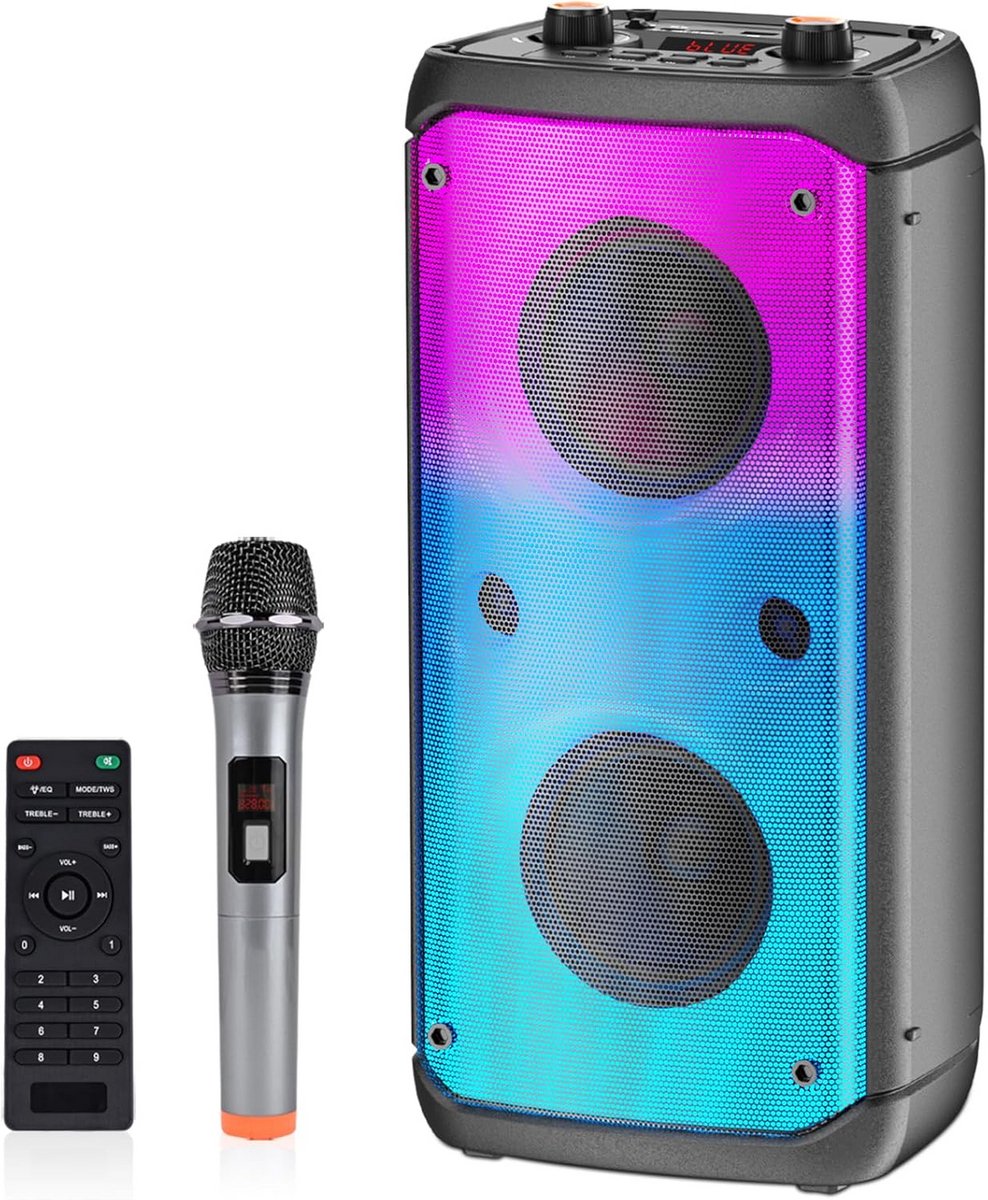 Draagbare Bluetooth luidspreker 80 W met Subwoofer voor Feest en Buiten