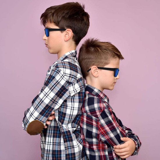 Spiegel Zonnebril voor Kinderen - Zwart met Blauwe Glazen - Spiegelbril voor Jongens en Meisjes vanaf 3 Jaar van Merkloos — afbeelding 3