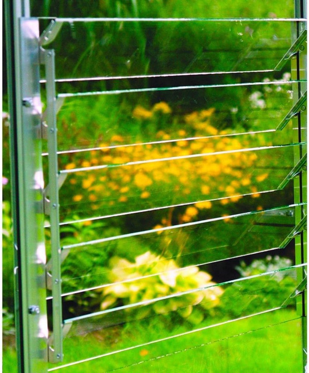 Aluminium Lamellenraam 61x45 cm met Gehard Veiligheidsglas (ESG) voor Kas