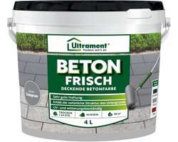Ultrament Floor Fix betonverf - Uitstekende vloerverf in diverse kleuren (grijs, 4 liter)
